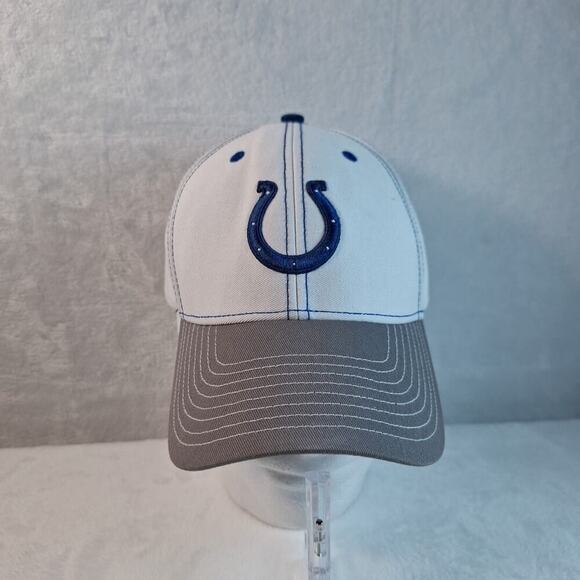 Indianapolis Colts NFL Adjustable Strapback Cap Hat White Blue Logo Team Apparel - Picture 1 of 8